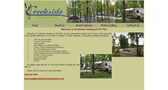 Desktop Screenshot of creeksidecampingrvpark.com